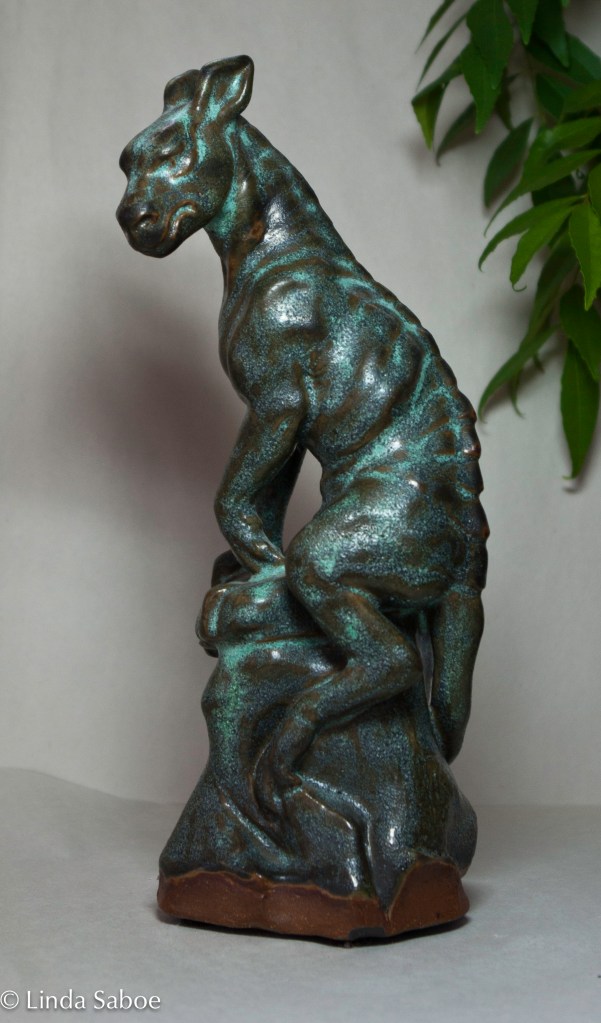 Dog Gargoyle by Linda Saboe