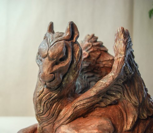Lion Gargoyle by Linda Saboe