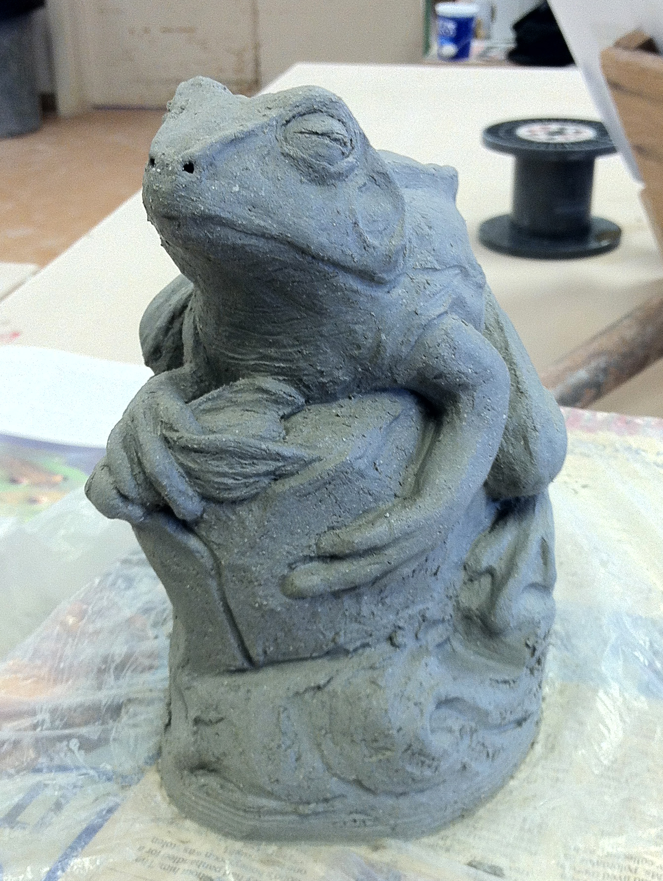 frog (soon to be gargoyle) in progress