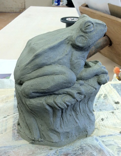 frog (soon to be gargoyle) in progress