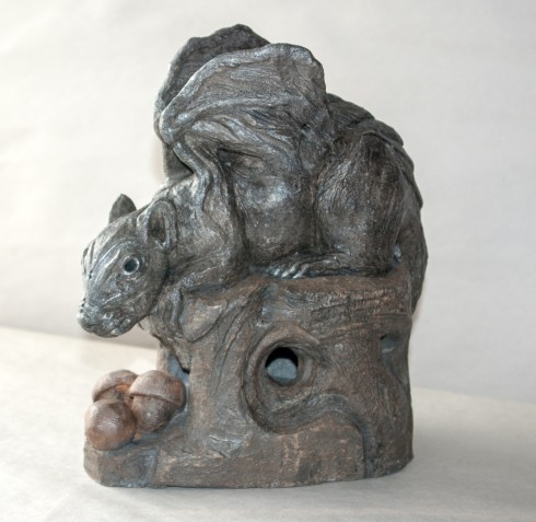 Squirrel Garboyle by Linda Saboe