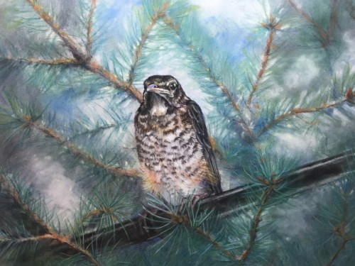 Bird on a Wire by Linda Saboe