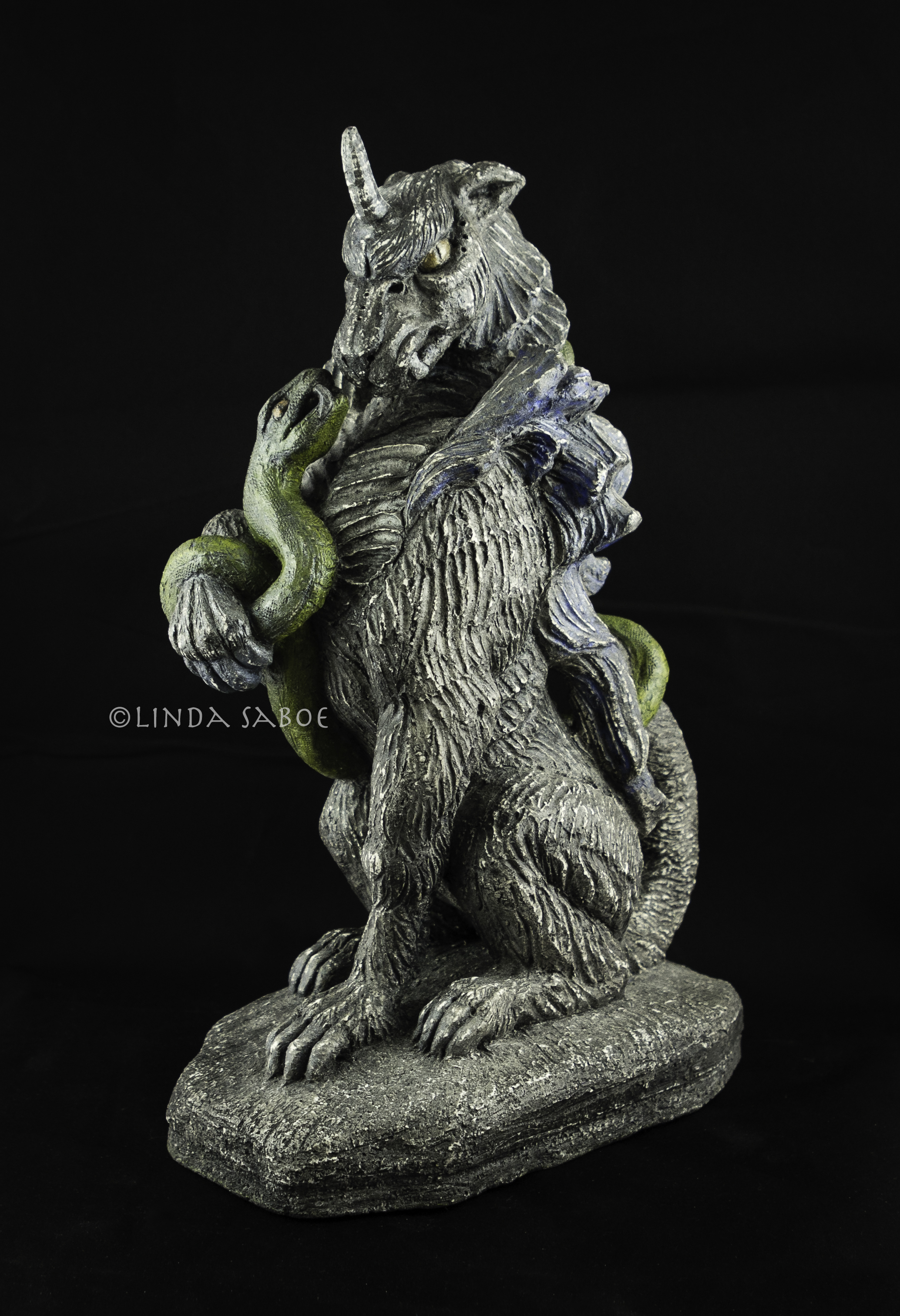 Gargoyle and Her Snake by Linda Saboe