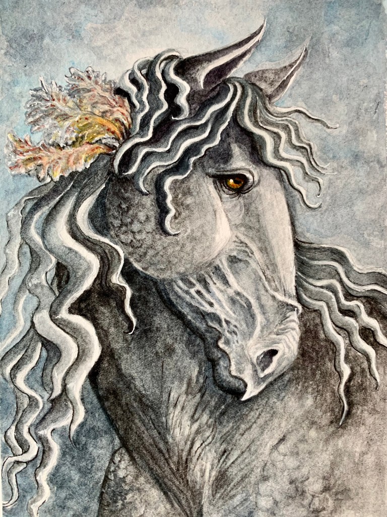 Portrait of a Kelpie by Linda Saboe